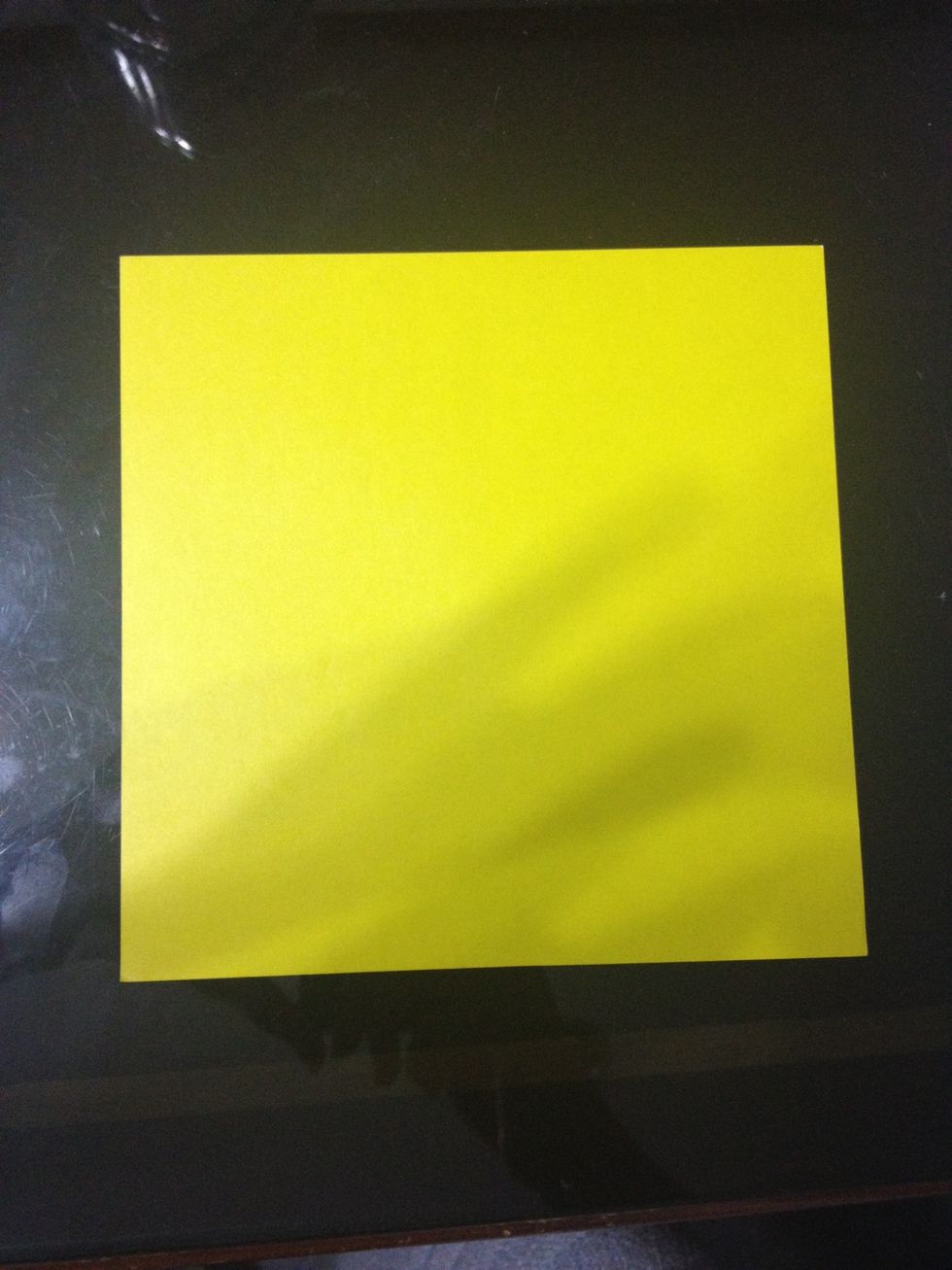 Here is my yellow square paper.
