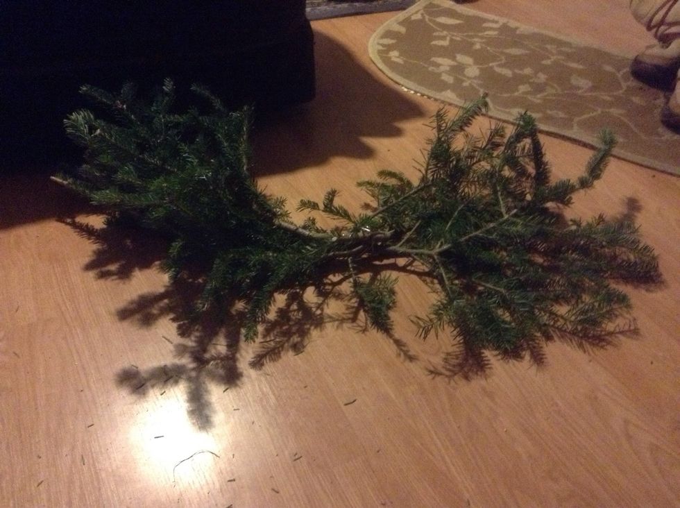 Here is one that all wrapped up, I trimmed it later to make it even on both sides