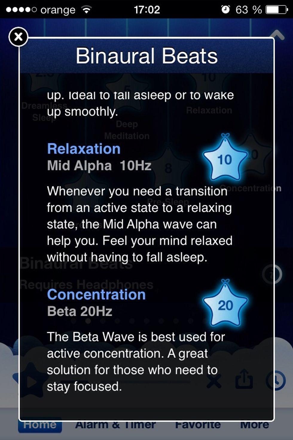 Here is some information about Binaural beats and Concentration wave. Tap the concentration beat and listen (with good quality earphones) when you learn at something. I think that app will help you!