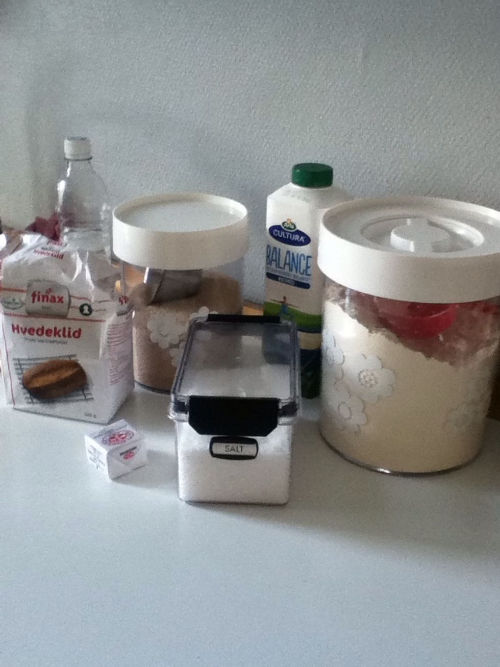 Here is some of the ingredients you will need to make carrot buns!  So keep watching.