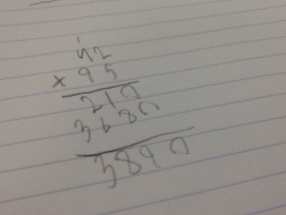 Here is the answer but we are not done, the next step is you add the decimal back to we're it was. We find this by seeing how many times we moved it over to make it a whole number.