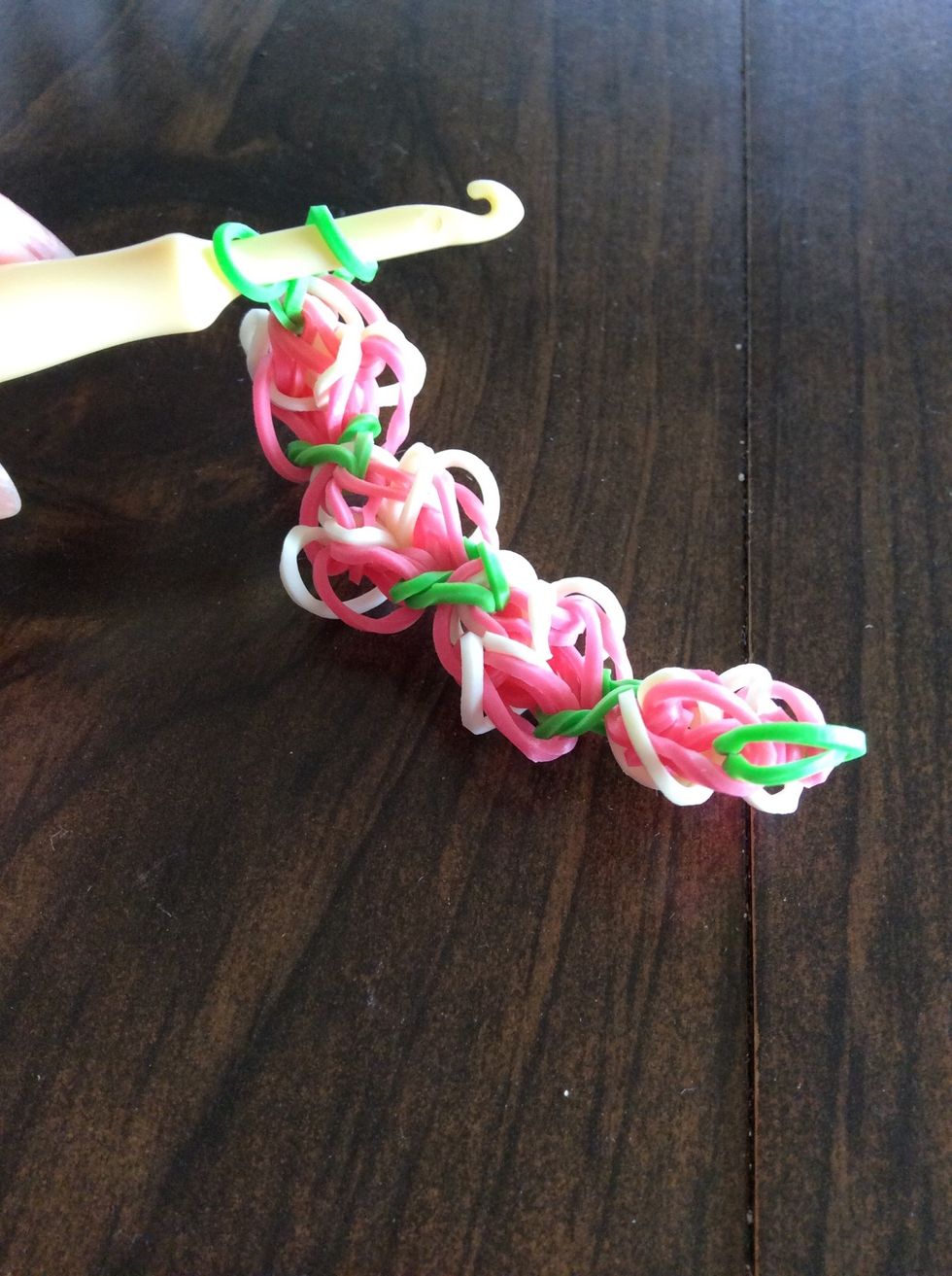 Here is the bracelet off the loom.