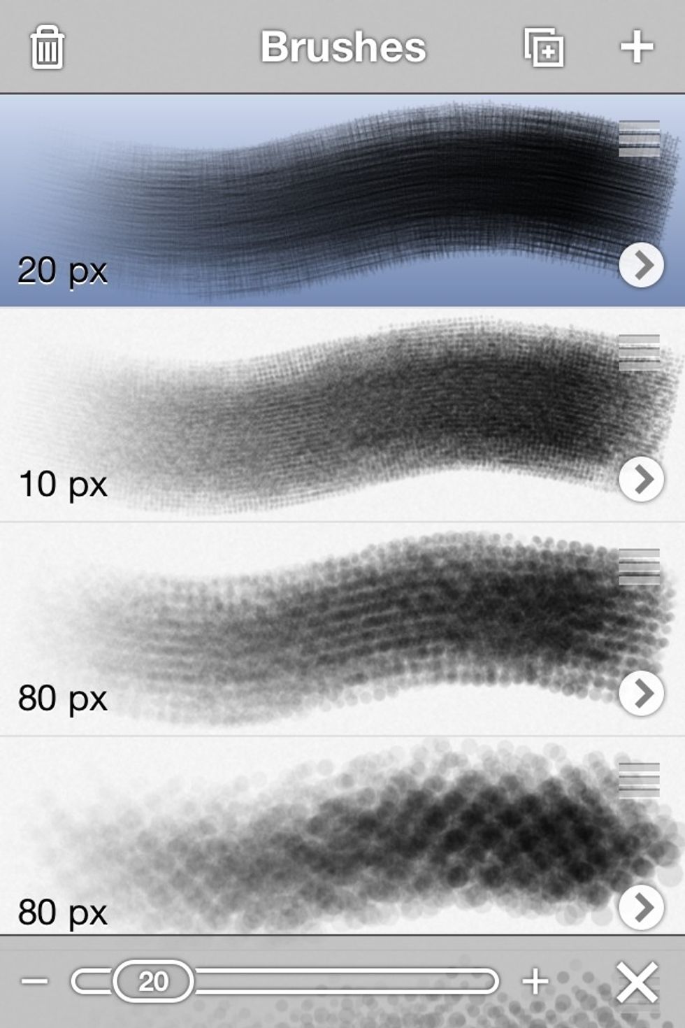 Here is the brush I'm starting with.