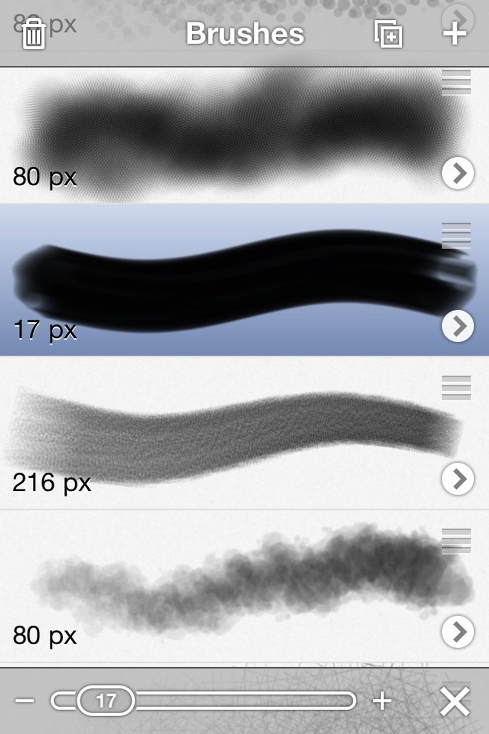 Here is the brush I switching to. I pick Black for my color. This step is called inking. It's optional.