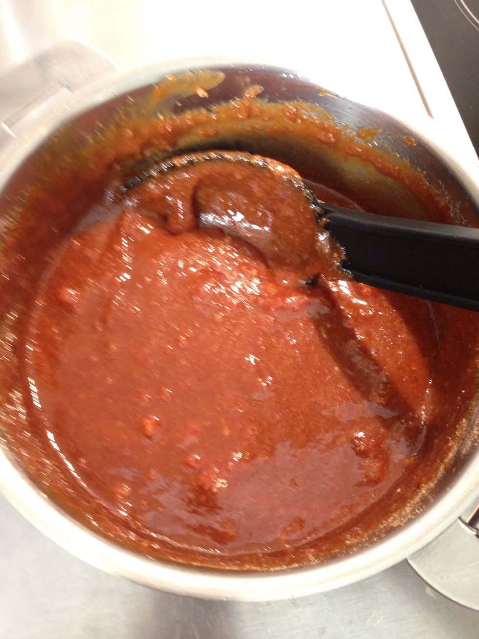 Here is the caramel with the bread