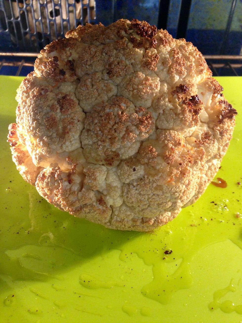 Here is the cauliflower after 2 hrs.