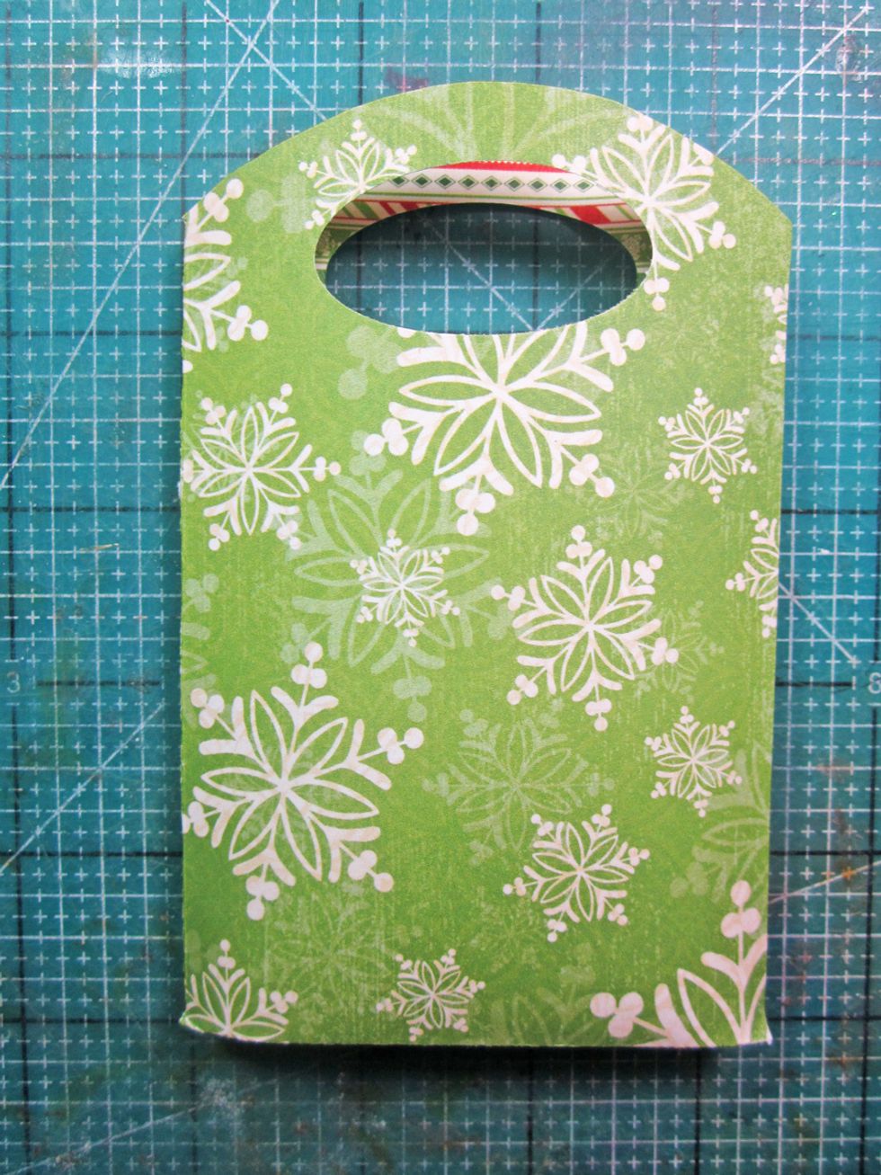 Here is the completed shell of the bag. Now the fun part, decorate it. Graphic 45 makes it easy with their coordinating stickers and chipboard.