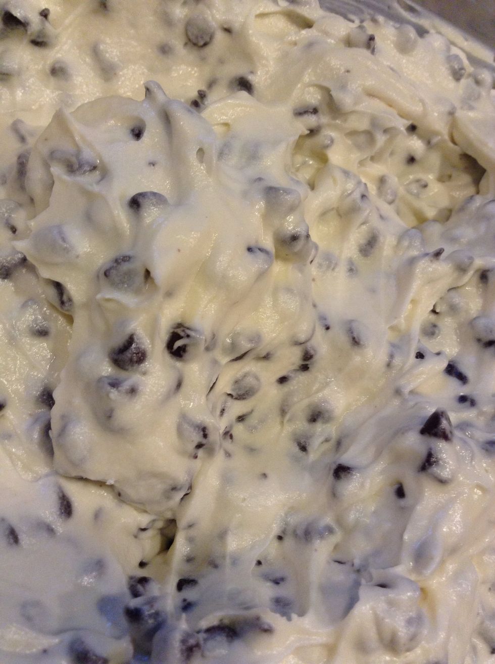 Here is the dip.  I place this out with graham crackers, pretzels and fruit. It's wonderful just as is but my kids like it with the graham crackers alone