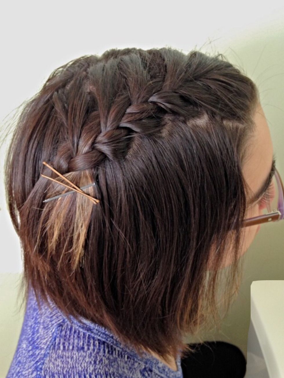 Here is the finished side braid.