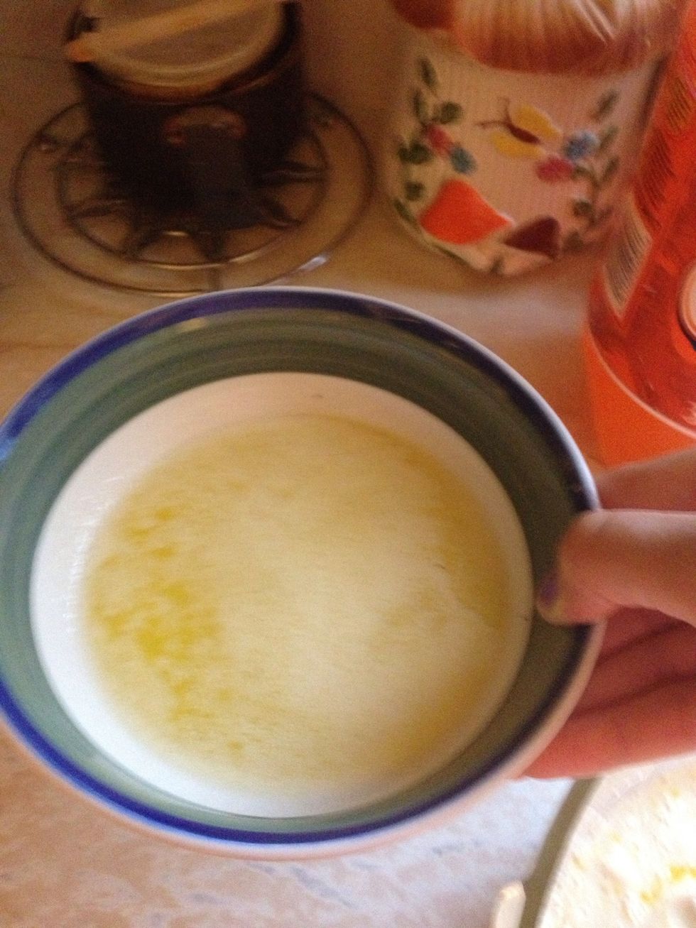 Here is the melted butter.