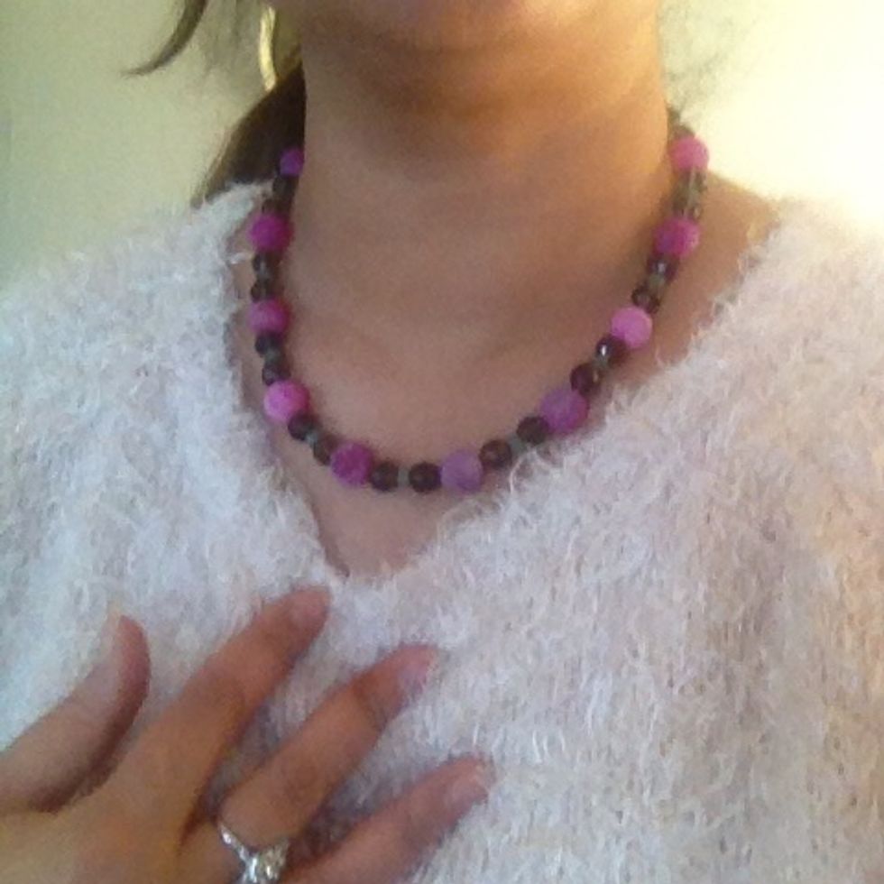 Here is the necklace on