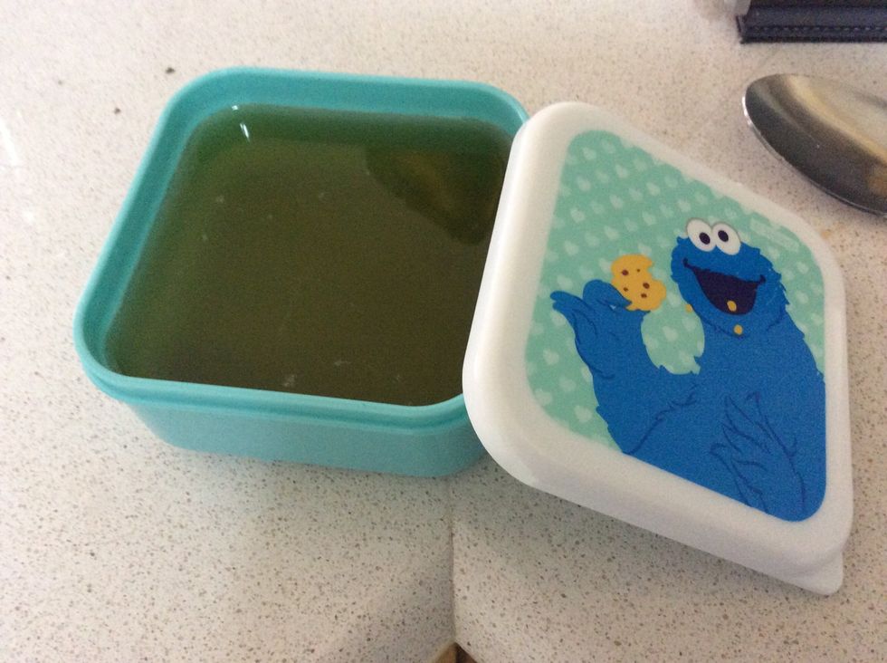 Here is the plastic mold I used for the lotion bar- it's just the melted and blended Shea, coconut, and cocoa butters. Put in the freezer for an hour to solidify.