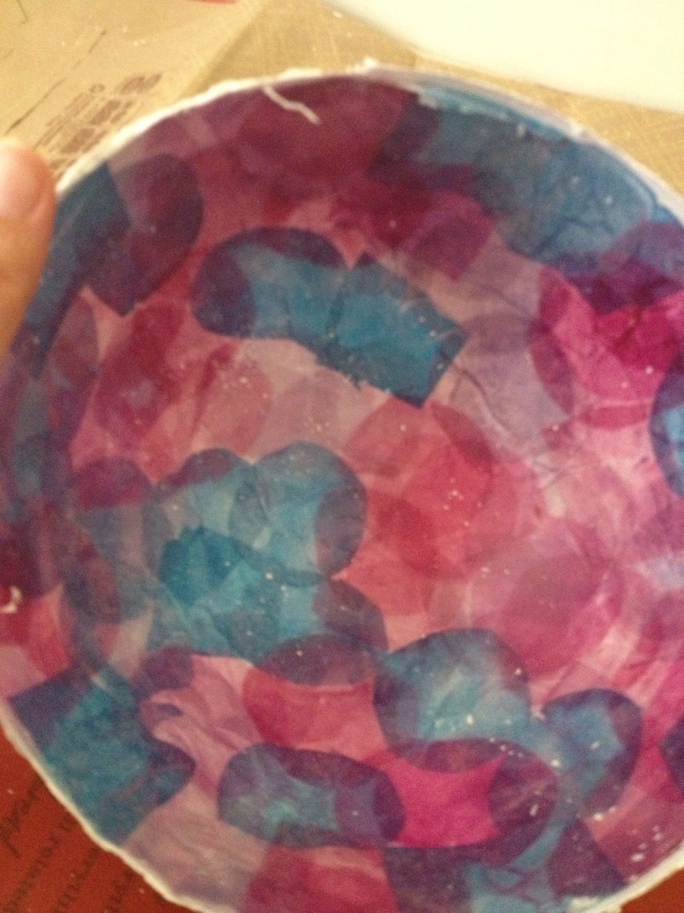 Here is the pretty inside of your bowl! Looks like stained glass, right?