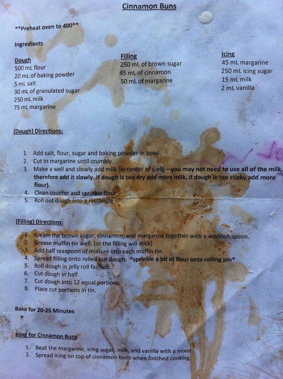 Here is the recipe I followed! I got it from my food and nutrition class :) As you can tell, I have made these a lot! \ud83d\udcd6\ud83d\ude05\ud83d\ude0d