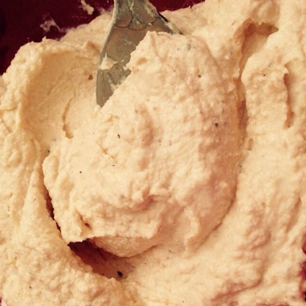 Here is the salmon creamy stuffing ready, set aside for later.