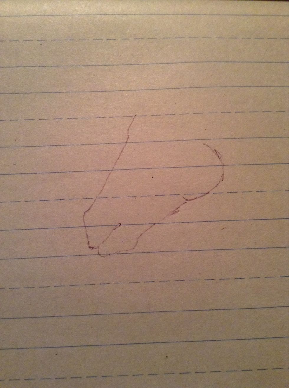 Here is the sketch of the head