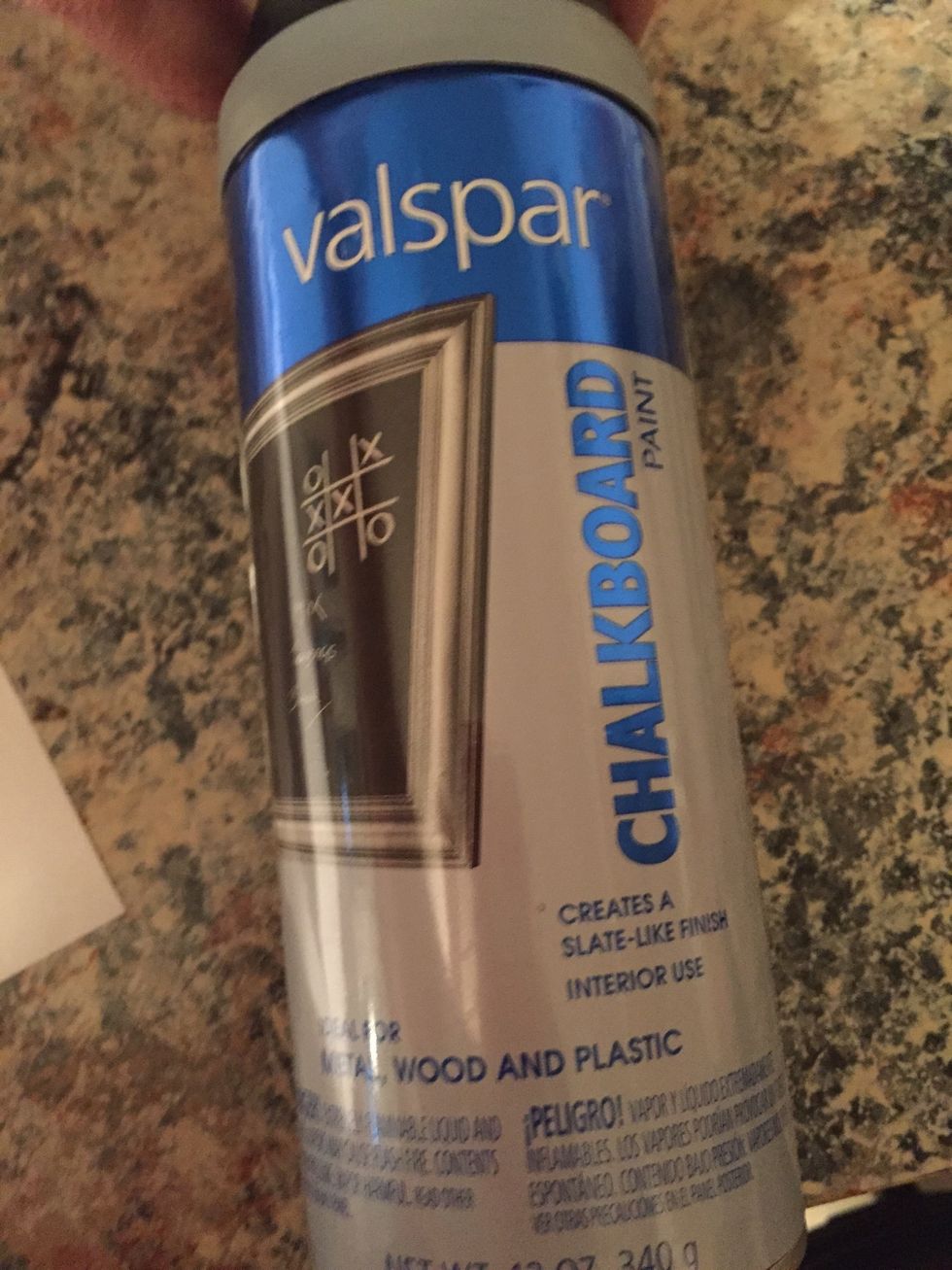 Here is the spray paint I used for this project.  Put newspapers down when painting.