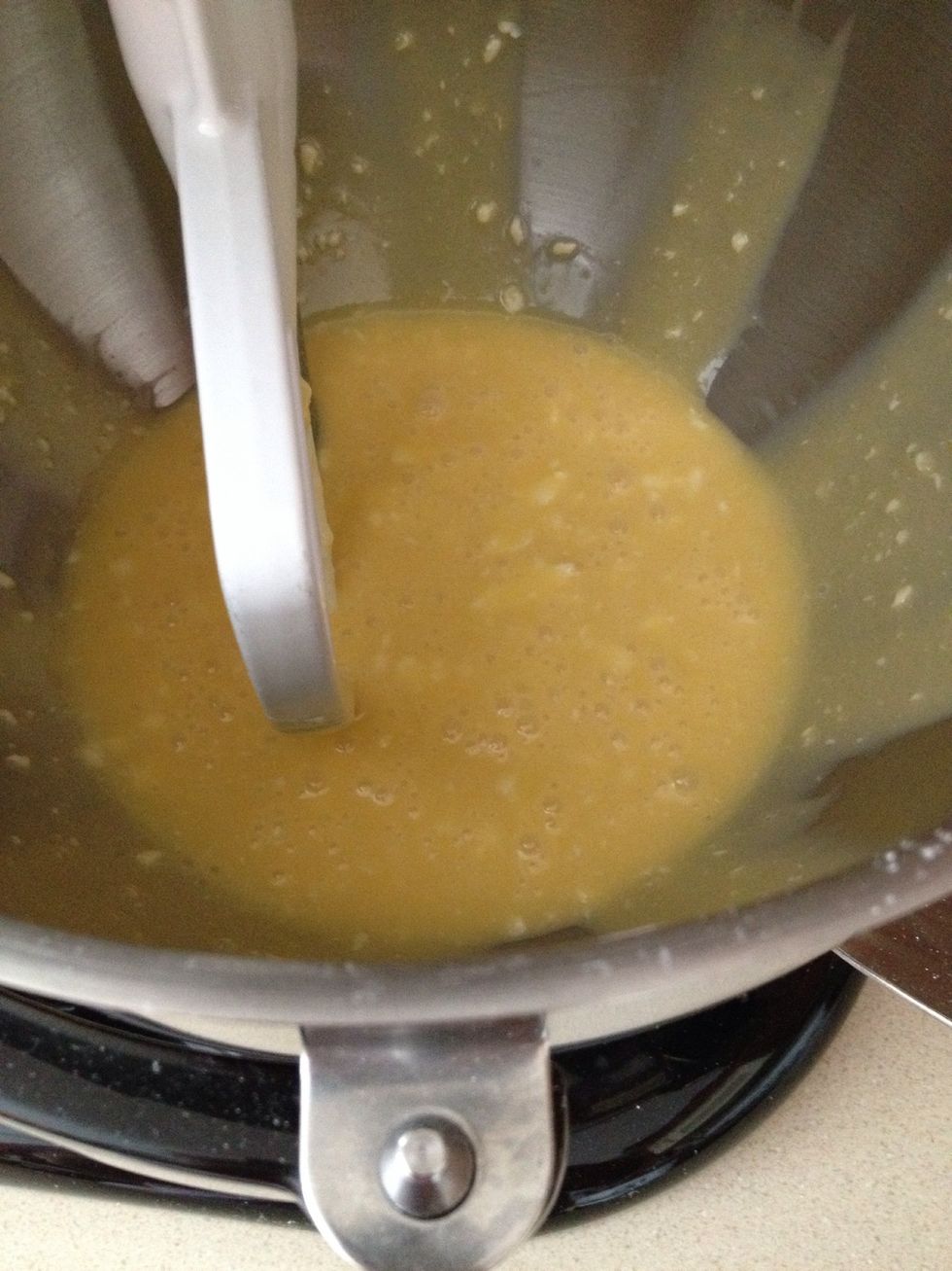 Here is the sugar/butter mixture