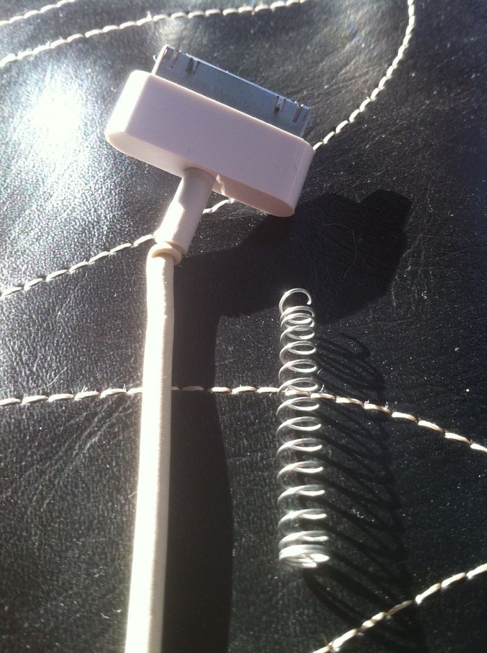 Here is the things you need. A charger and a spring. (Thanks for the name Adam!)