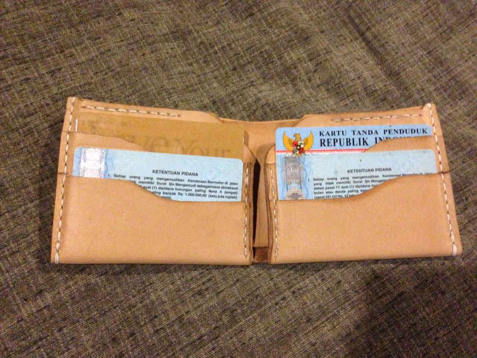 Here is the wallet with a couples of card