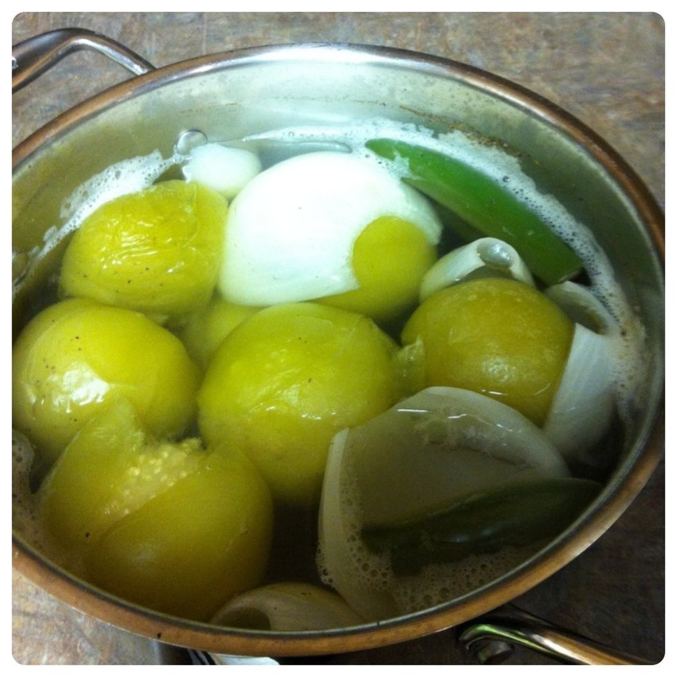 Here is what it looks like after it has boiled.