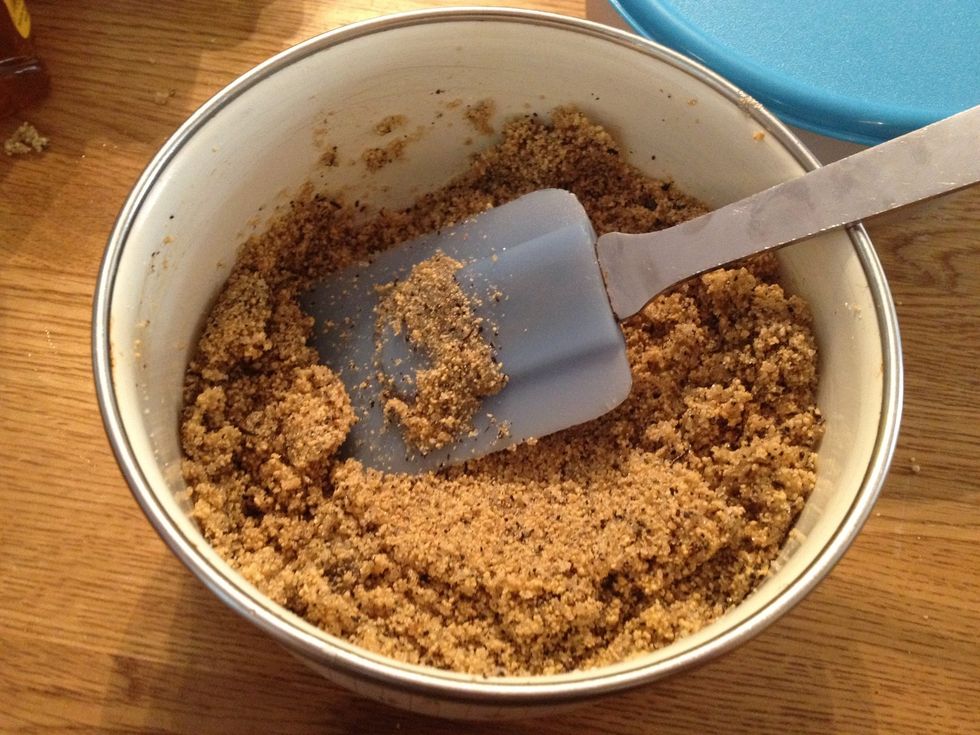 Here is what it will look like. You can add more oil if you like but you really dot need to much because of it's light texture. A little goes a long way. This has the consistency of damp sand.