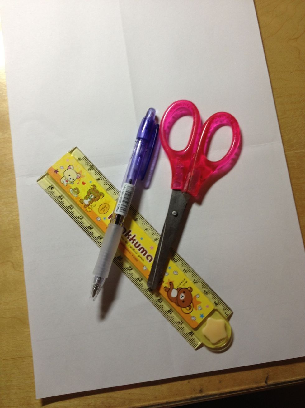 Here is what you will need: A4 sized paper, Scissors, ruler, a pen or pencil
