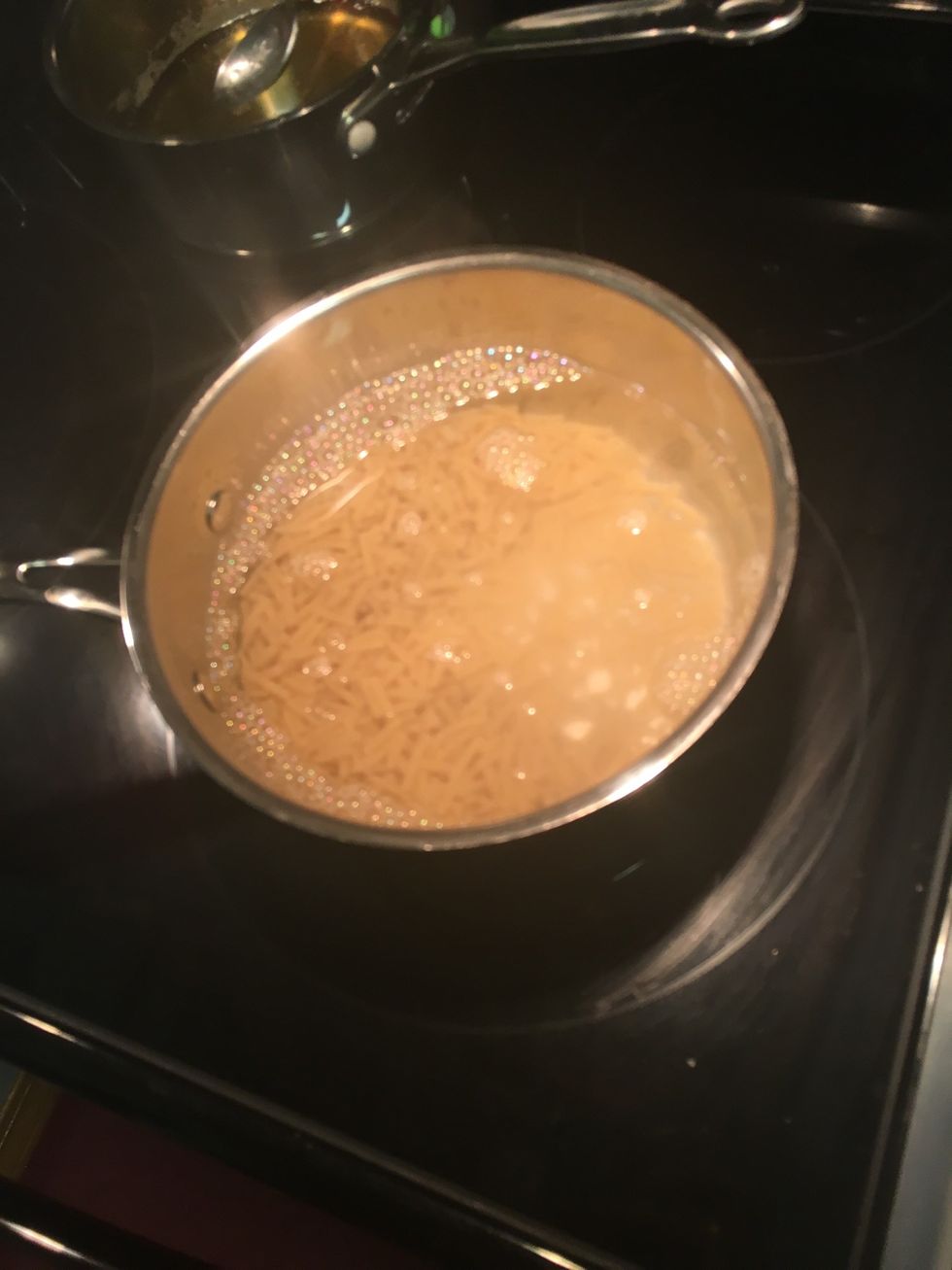 Here is what your noodles will look like in your water (note: I am using a different bowl than you probably are, it will not be identical)