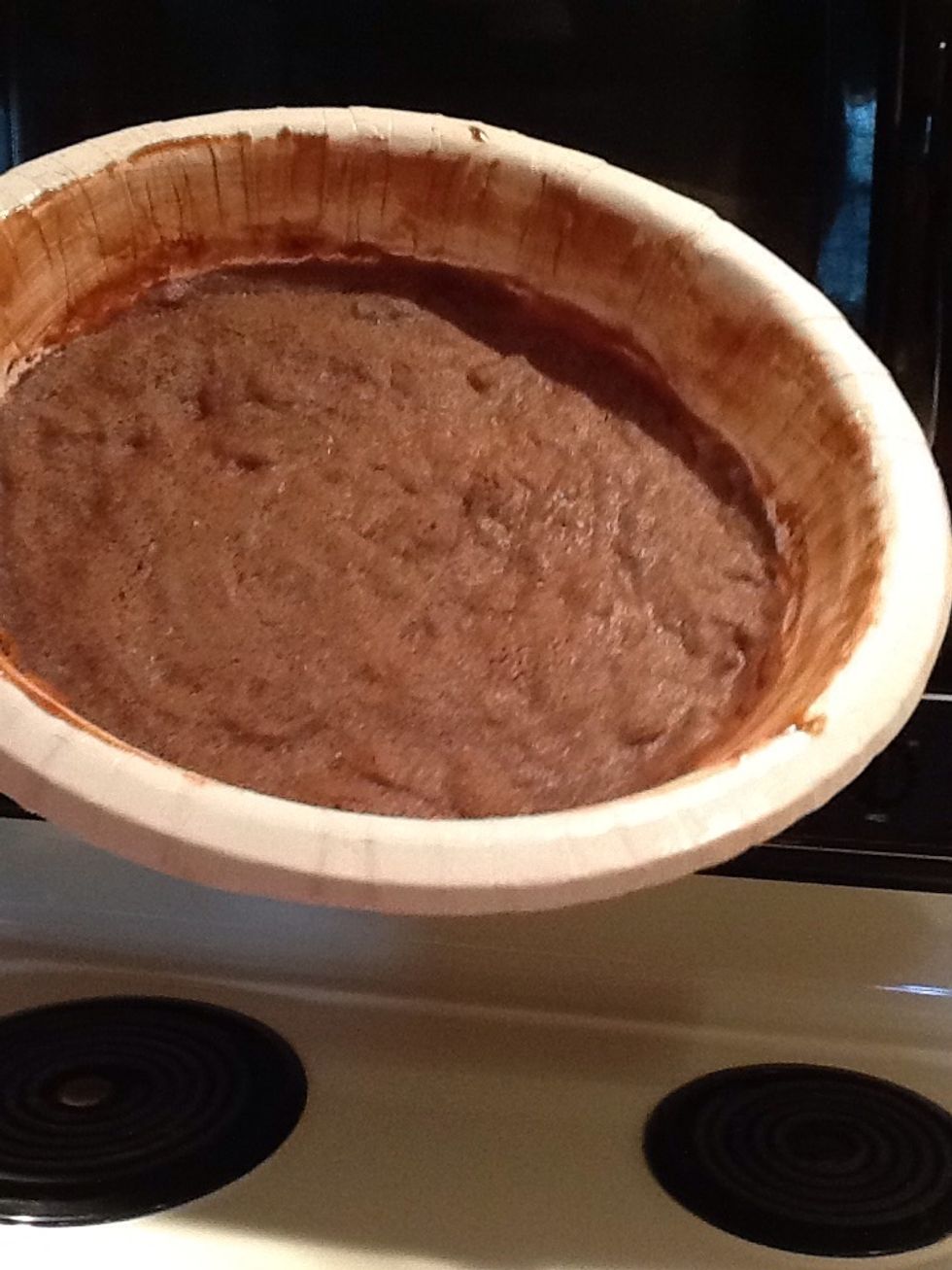 Here is your cake when you take it out from the microwave.  Be careful that you don't hurt yourself.  Please keep in mind that the bowl or mug will be hot.