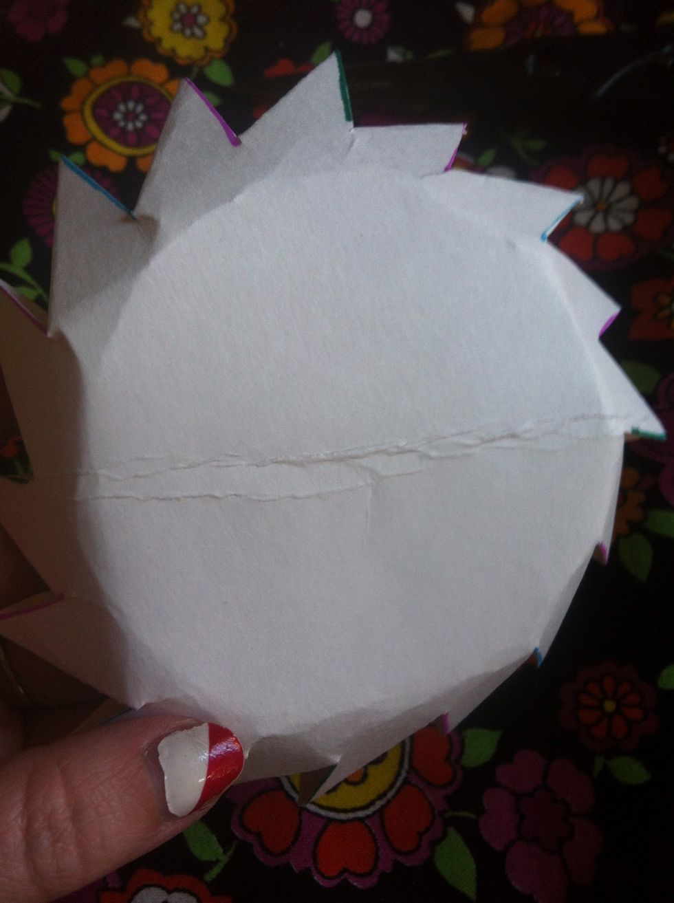 Here it is all done folding each section down a bit.