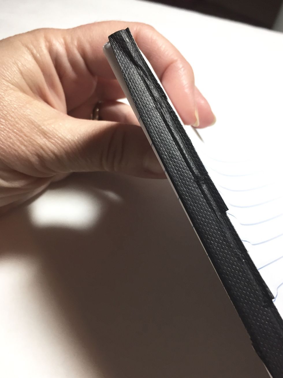 here's a better view of the spine portion that remains after the covers have been removed.