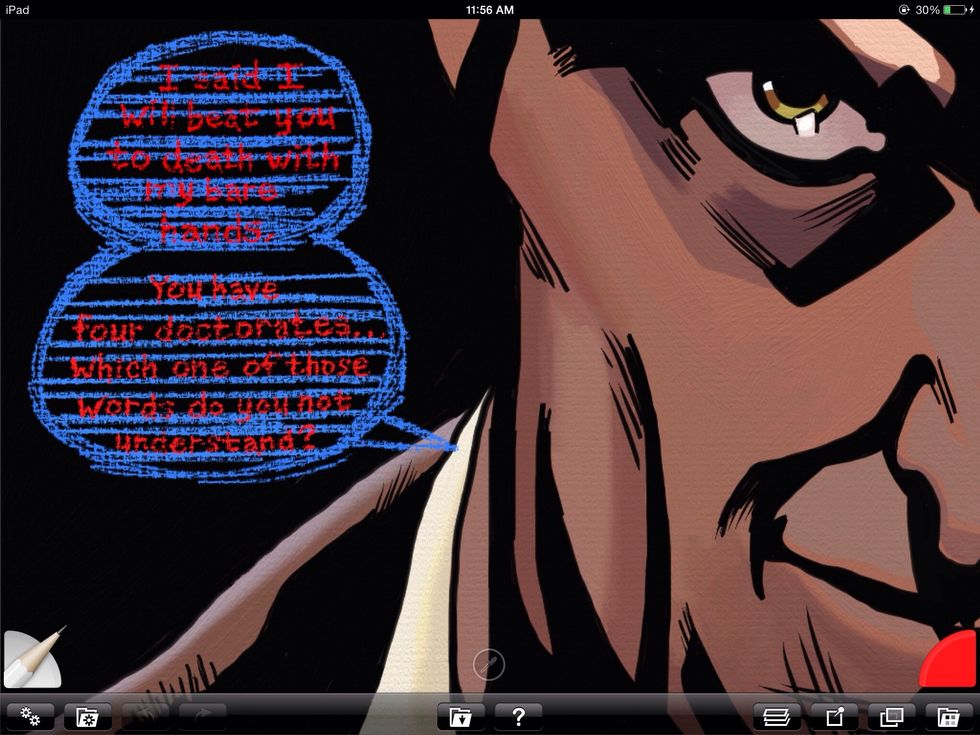 Here's a look at the whole word balloon.