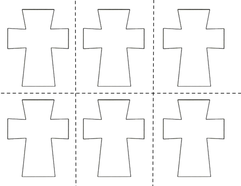 Here's a printable cross template you can download at http://www.eggloentertainment.com/halloween/