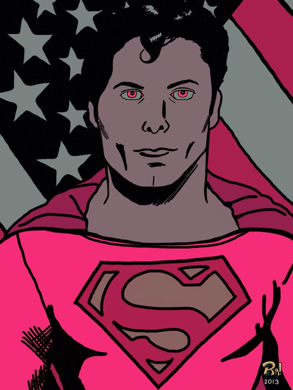 Here's a Superman illustration I created with the same process.