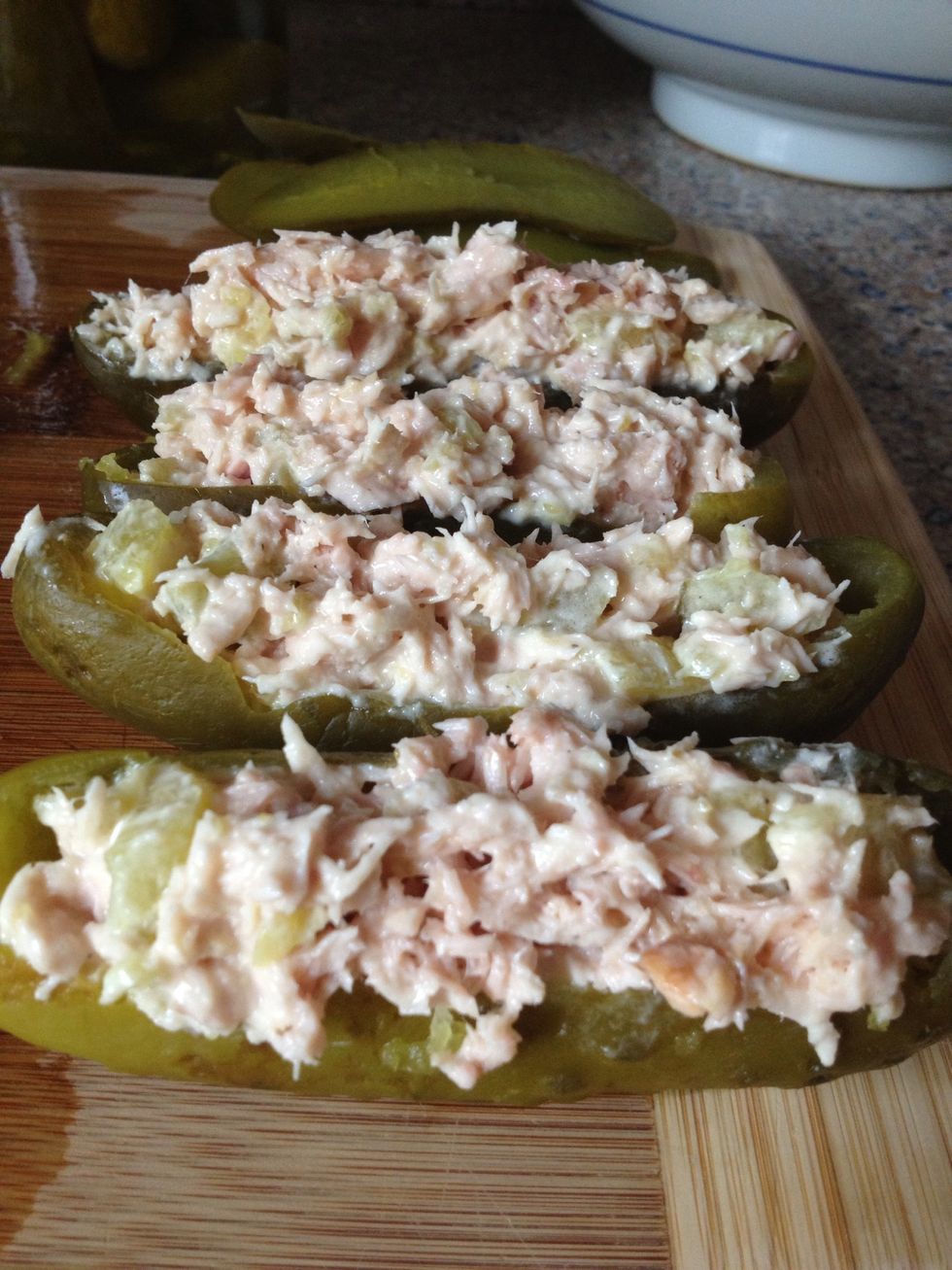 Here's all four stuffed!