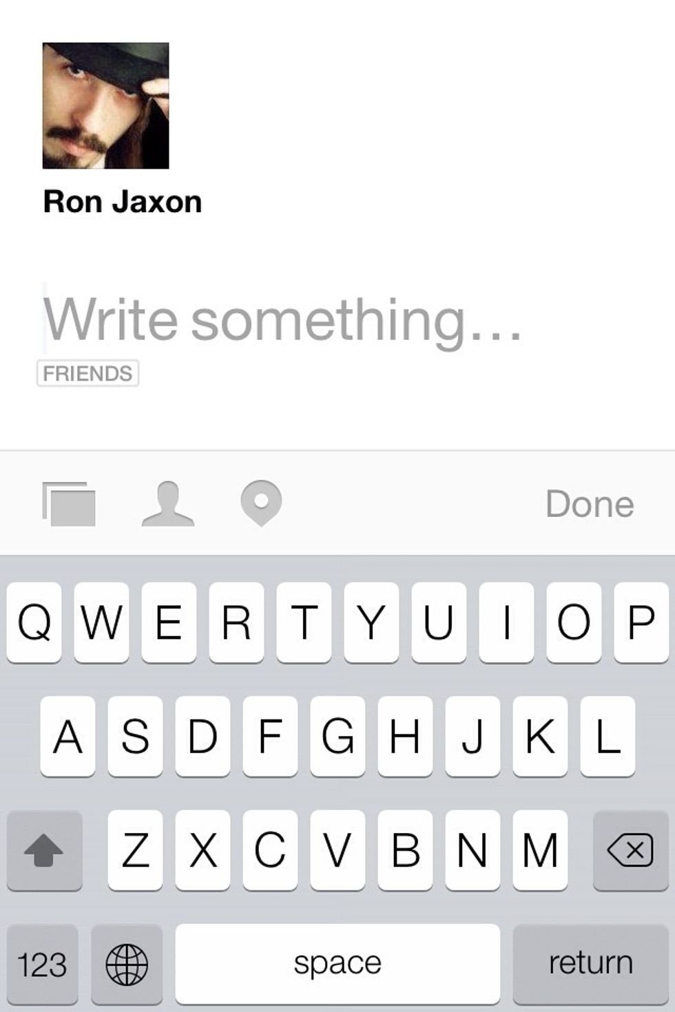 Here's an shot of the post screen.