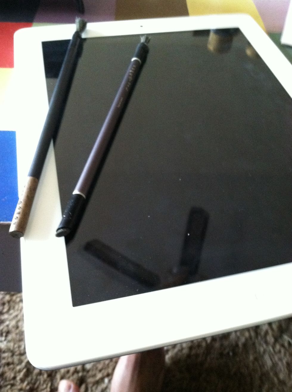 Here's my new iPad and my styli. I highly recommend getting a nomad compose and a nomad brush. They're relatively cheap. Available at nomadbrush.com.