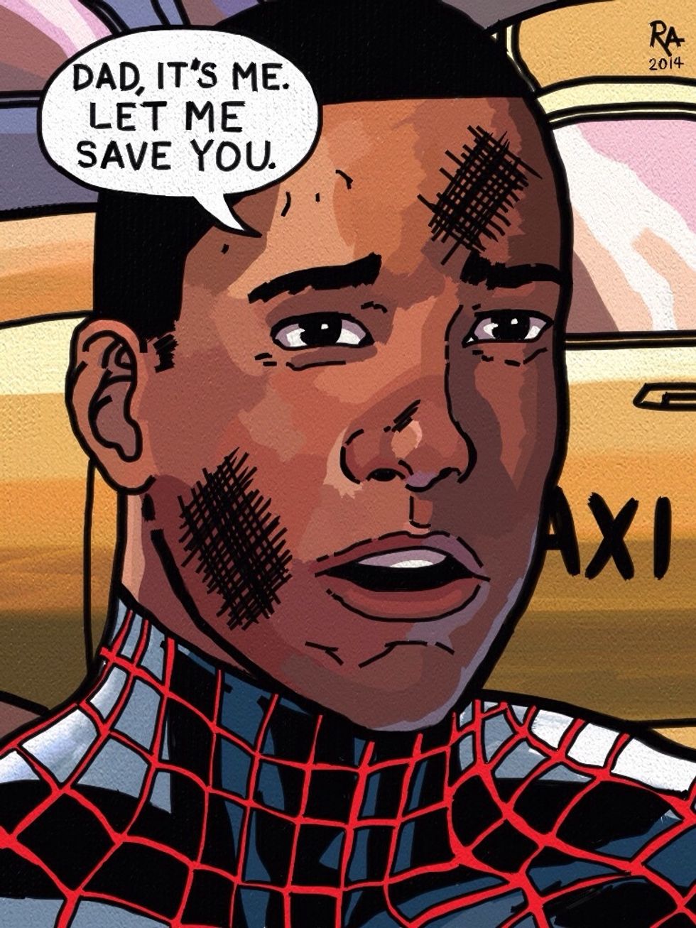 Here's one I did of Miles Morales...