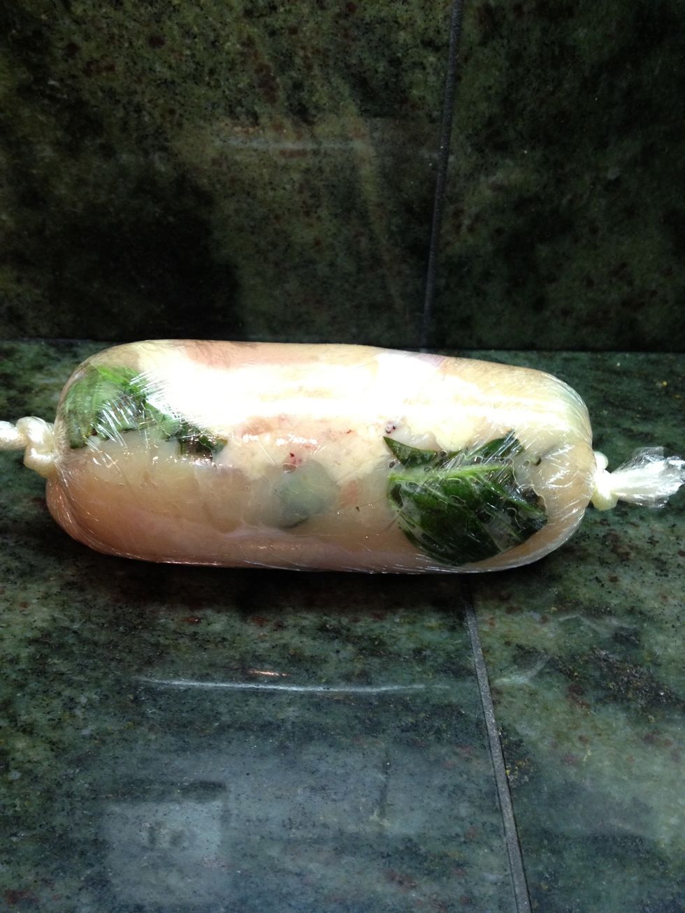 Here's one that I rolled with fresh basil