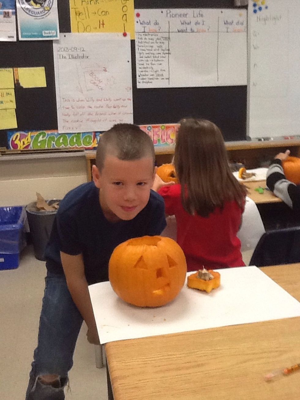 (Here's STEVEN's jack-o-lantern)....