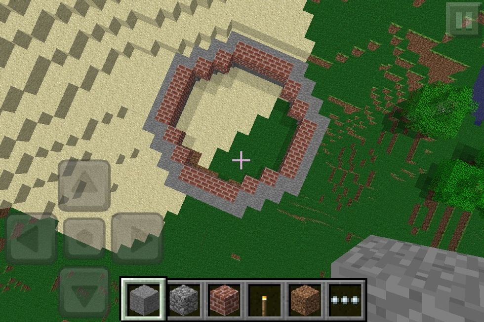 Here's the 5 radius circle
