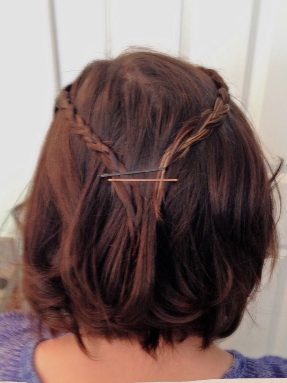 Here's the finished curls with braid.