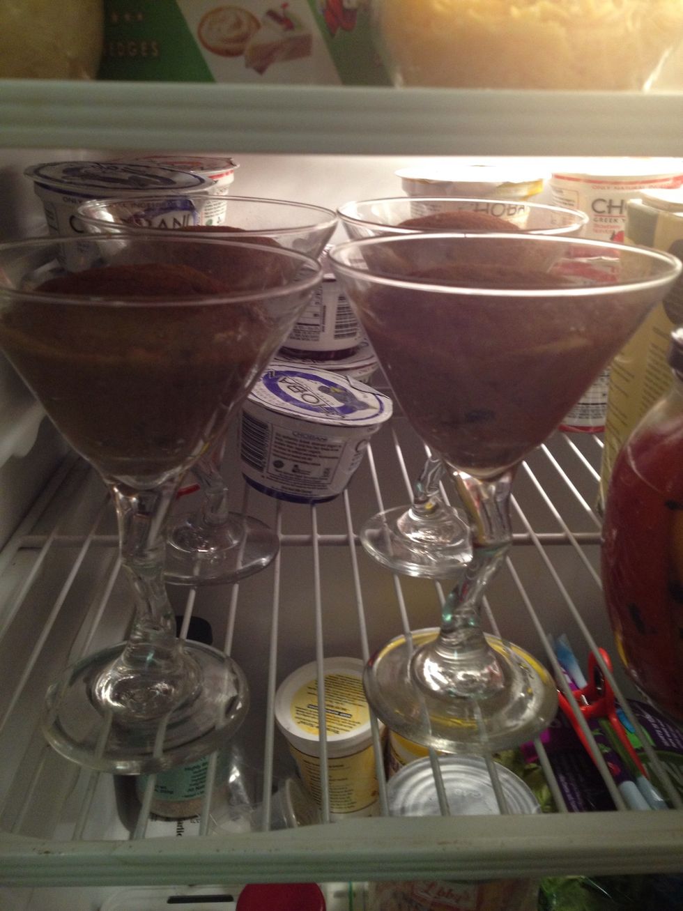 Here's the hardest part of the recipe. Pop these puppies into the fridge to chill and develop a nice crust on top. Wait at least 10-12 hours. So worth the wait though.