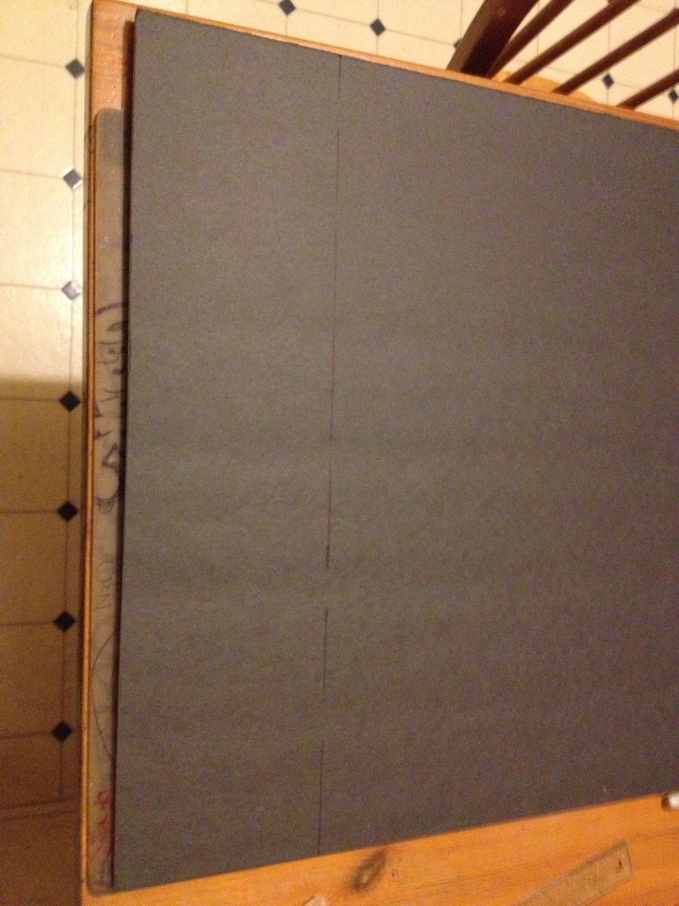 Here's the other board. Now cut this one maybe 1/2" or 1" bigger than the other board you drew on. Just adding background to it so it can stand out