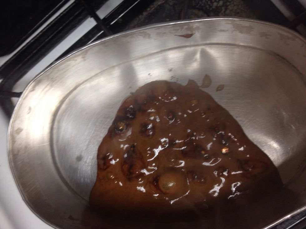 Here's the other pan, I almost burned the caramel sugar