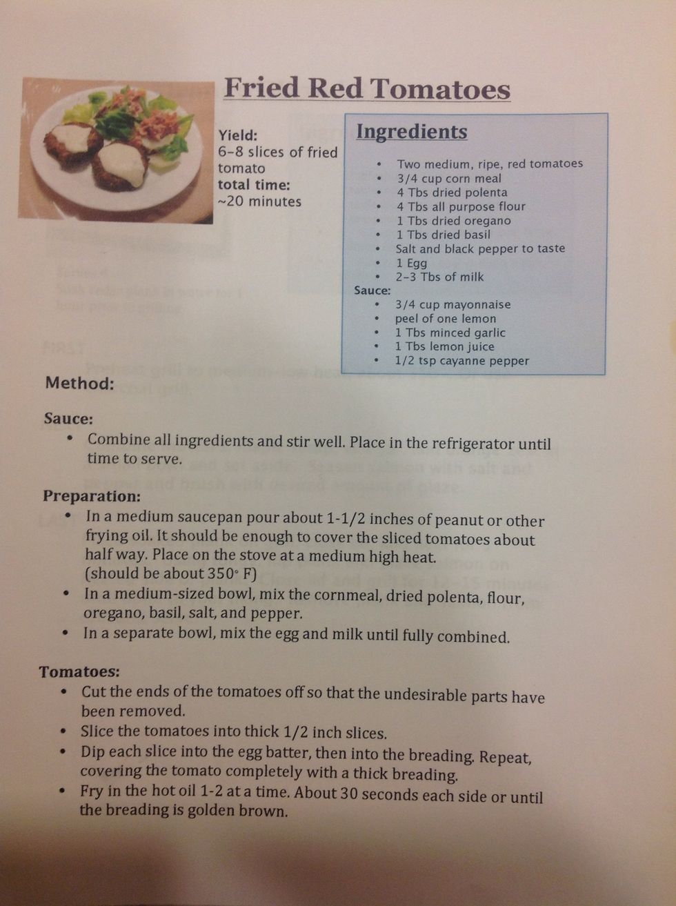 Here's the recipe from my family cookbook. I format recipes that I know I'm going to use again and put them in my book for keeping. Print this page out, and share this post if you like it. Enjoy.