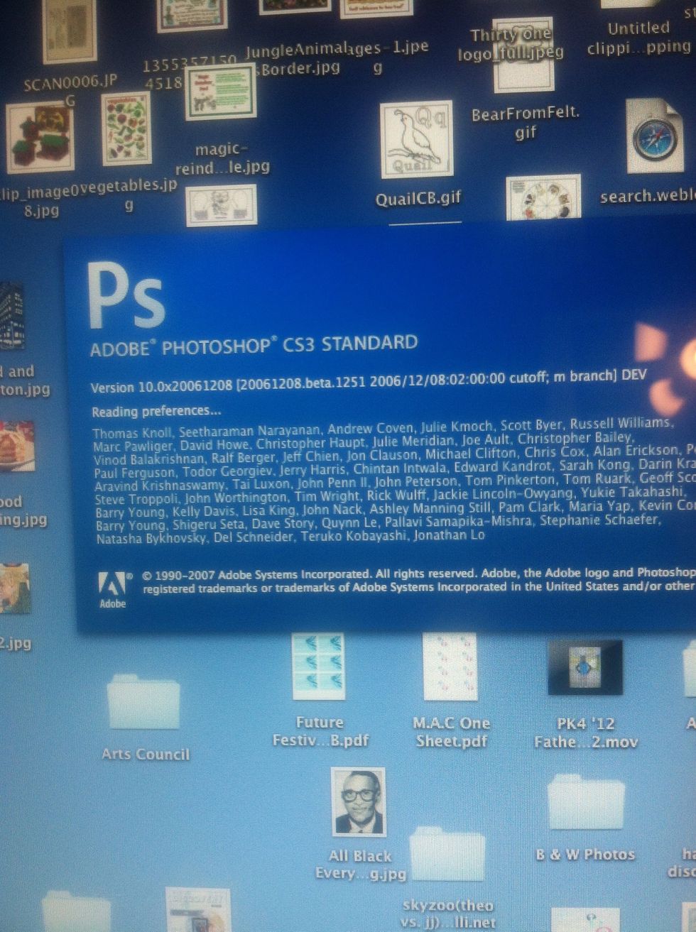 Here's the startup screen.