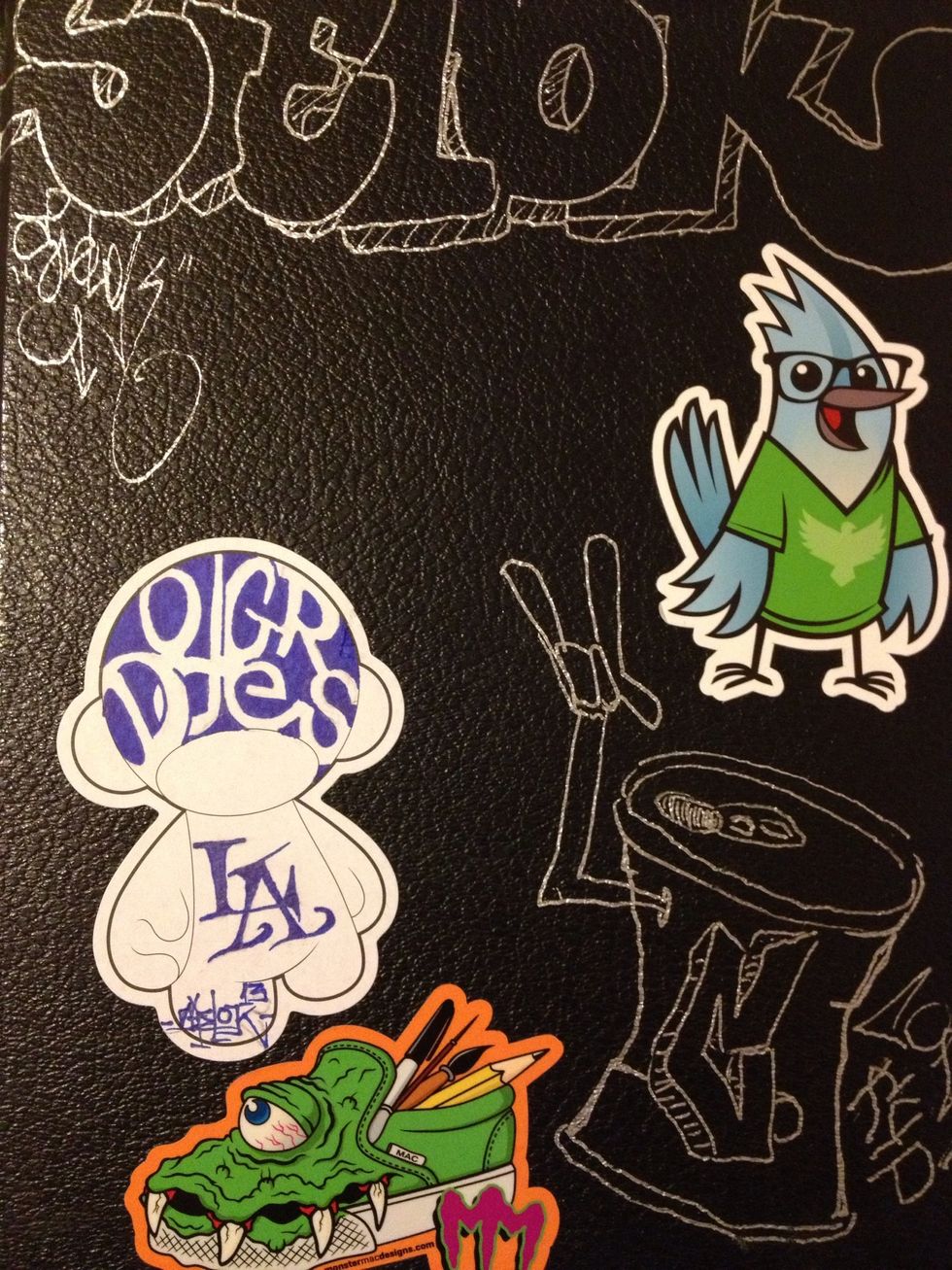 Here's the sticker. Comes blank so I did a lil design on it.