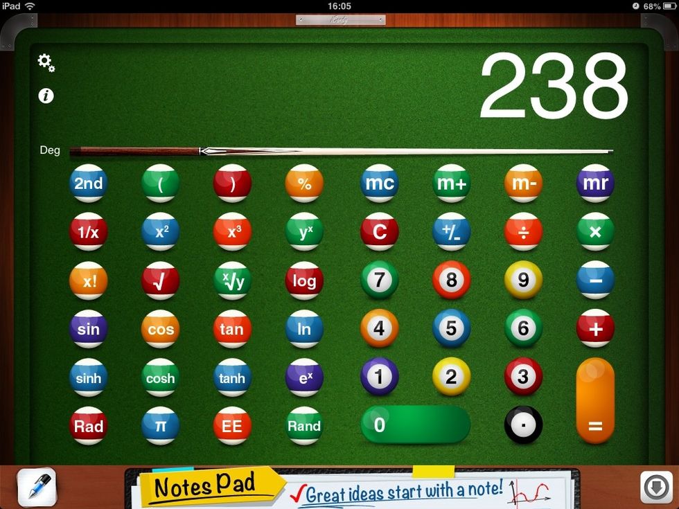 Here's the sum on a calculator. 238