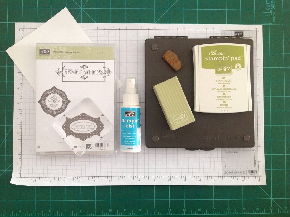Here's the supply list... Conditioning rubber stamps following all these steps is especially important for images that have a lot of rubber surface contacting the paper.